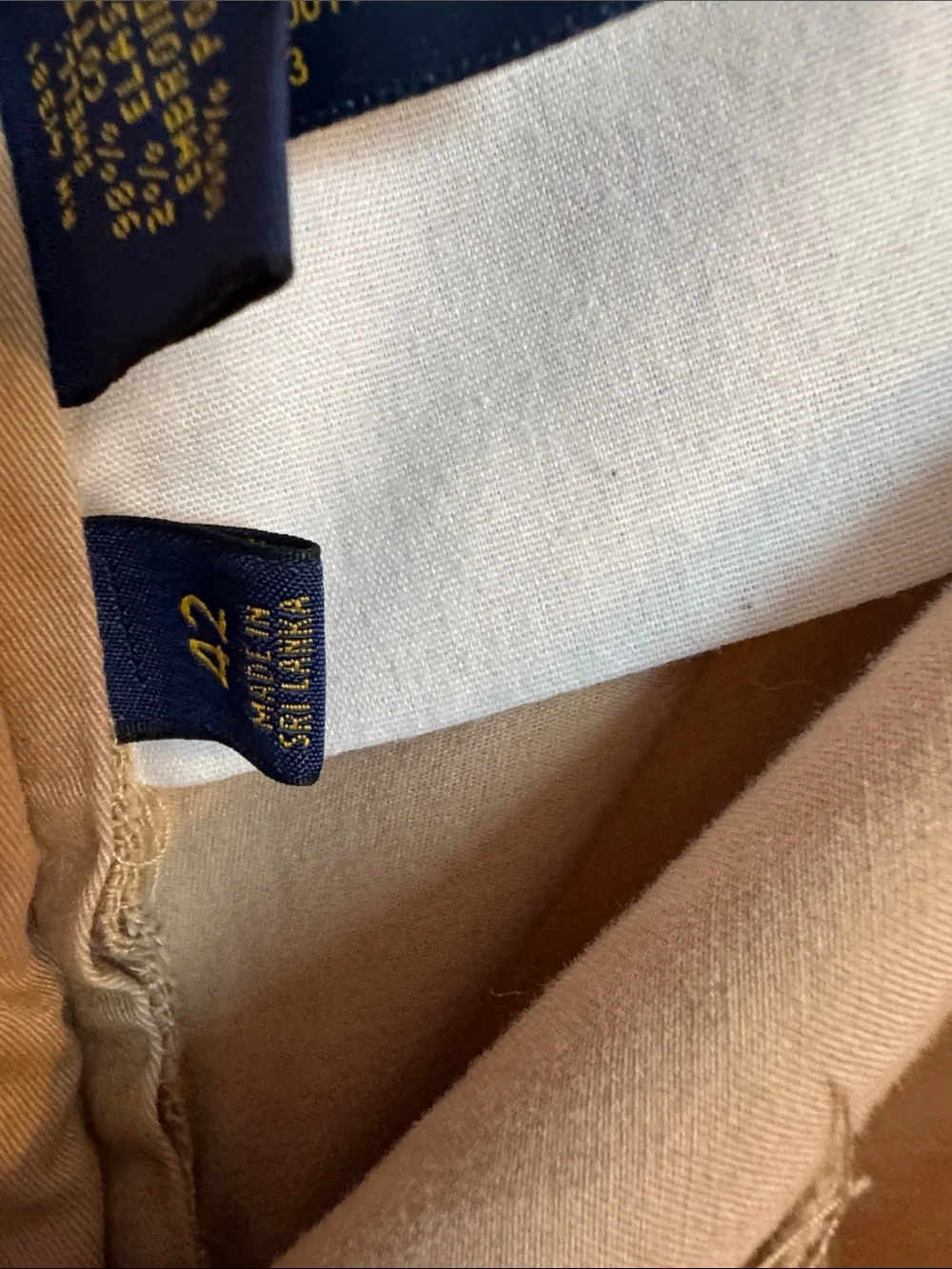 Polo by Ralph Lauren Tan Embroidered Dog Chino Shorts